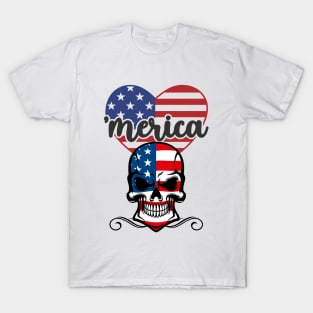 'Merica Skull T-Shirt